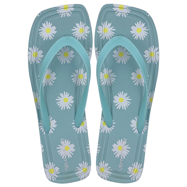 Chrysanthemum flip-flops beach sandals for female students to wear on flat bottom in summer